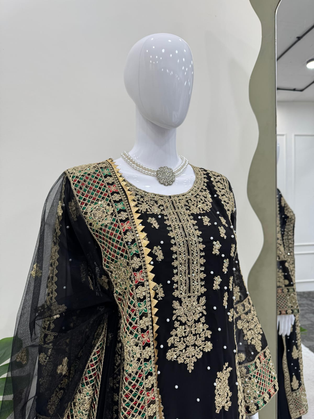 Designer Pakistani Dress in 2 Different Colours Variations