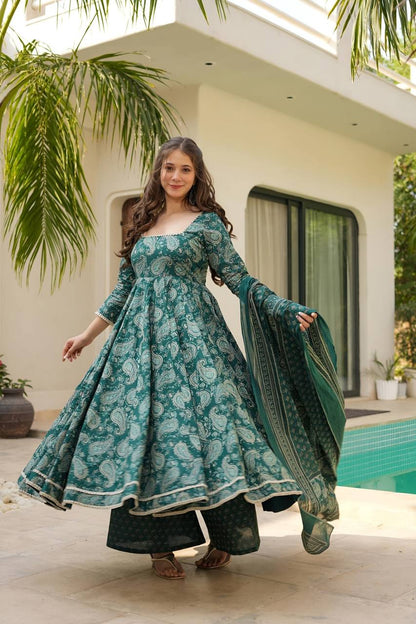 FEMENICA PREMIUM READYMADE ANARKALI SUIT SET