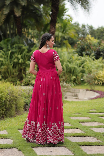 FEMENICA GREEN AND PINK GOWN