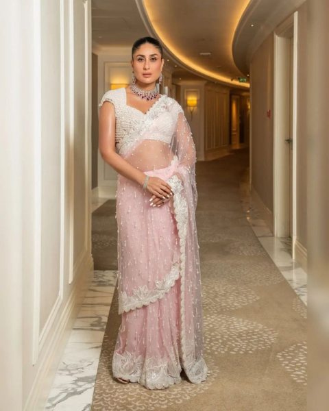 Kareena Kapoor Style Saree with sequence work - Femenica