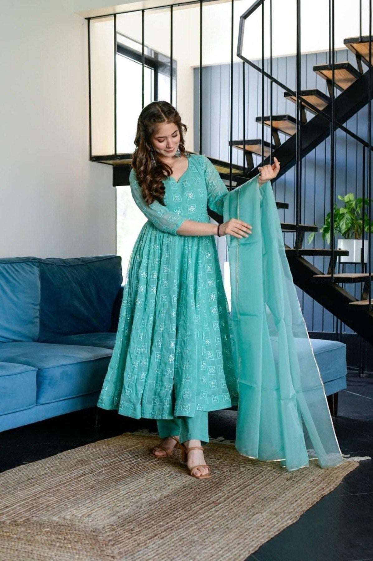 Party wear Anarkali Gown - Femenica