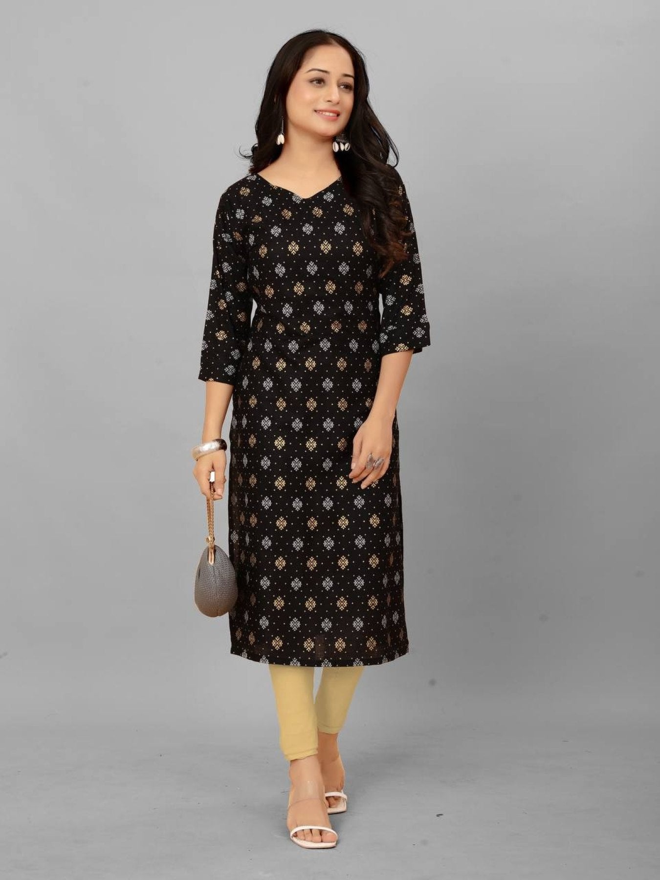 Heavy Rayon Printed Kurti For Women - Femenica