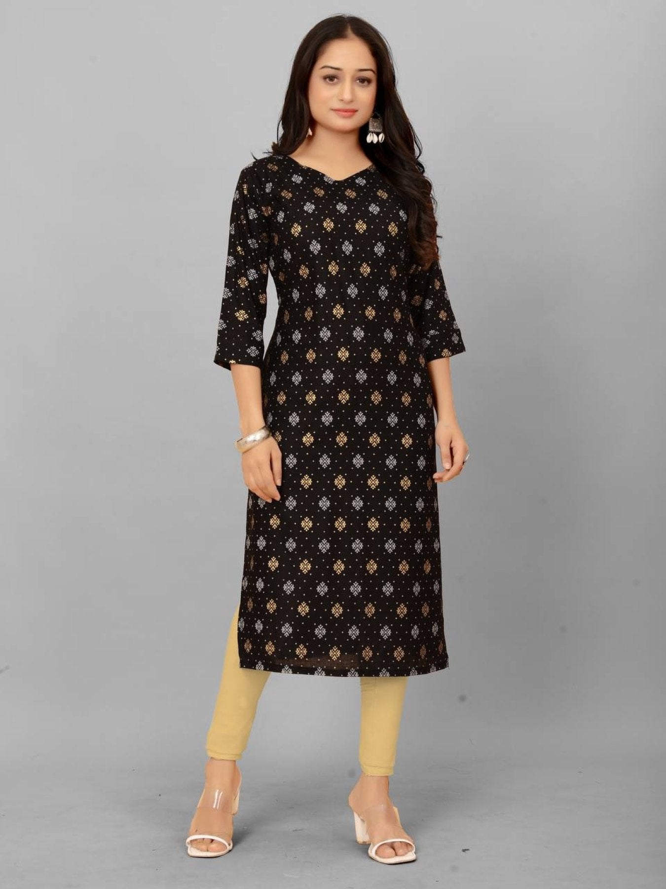 Heavy Rayon Printed Kurti For Women - Femenica