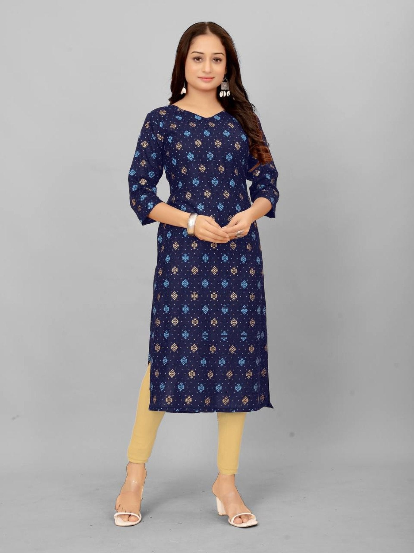 Heavy Rayon Printed Kurti For Women - Femenica