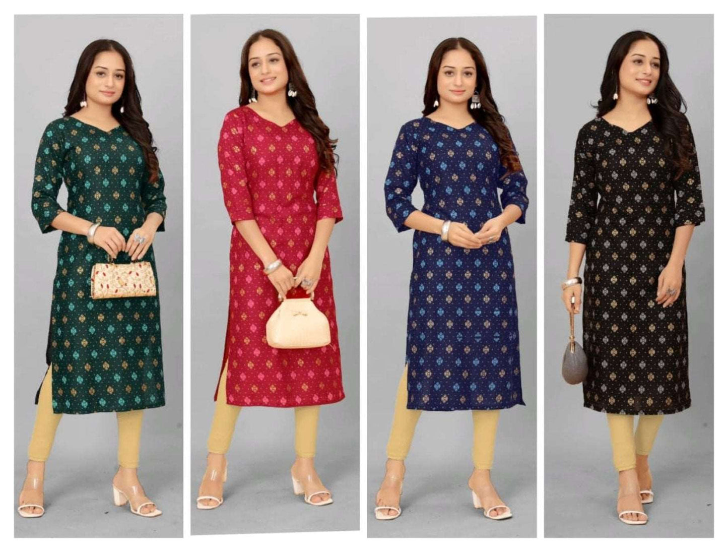 Heavy Rayon Printed Kurti For Women - Femenica