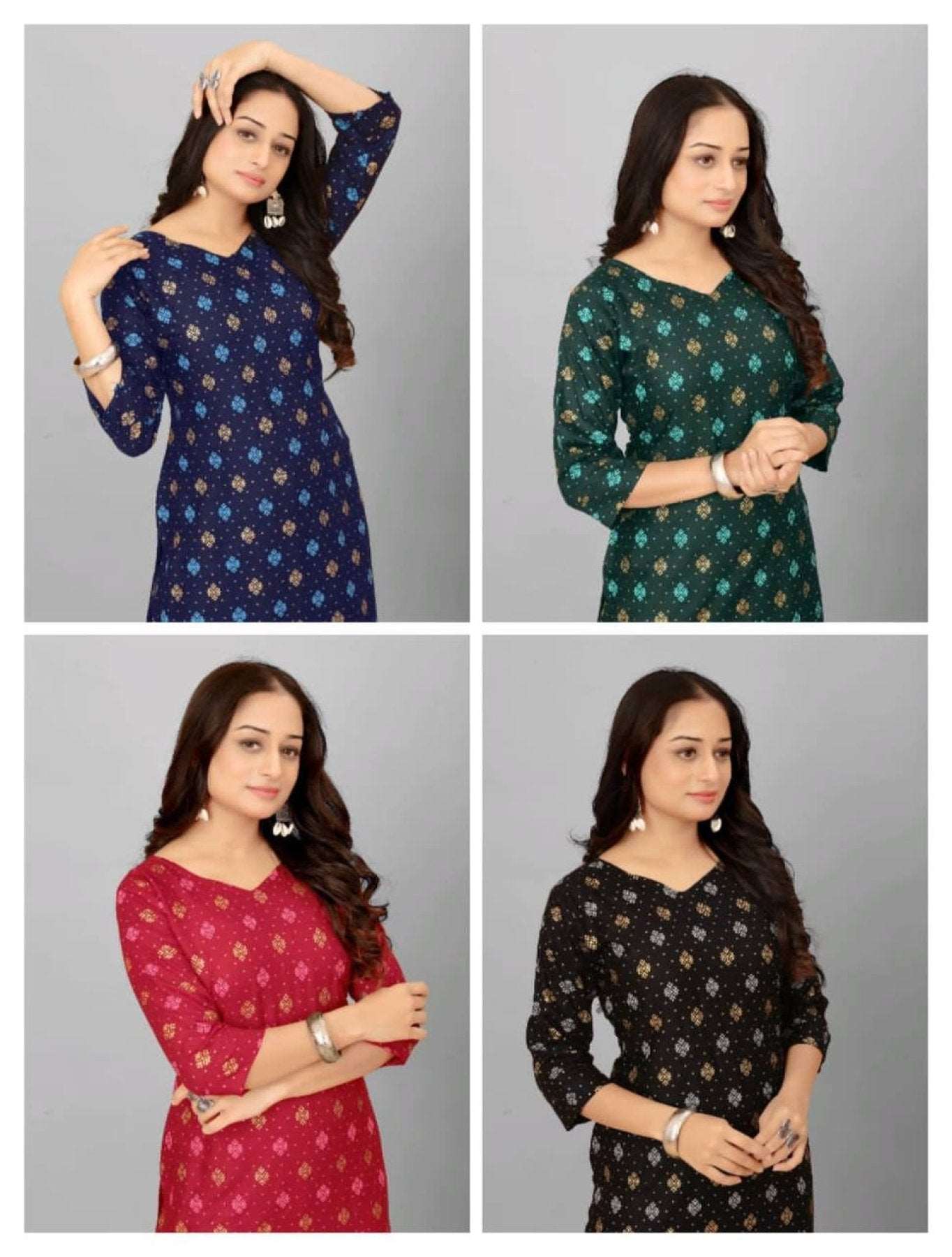 Heavy Rayon Printed Kurti For Women - Femenica